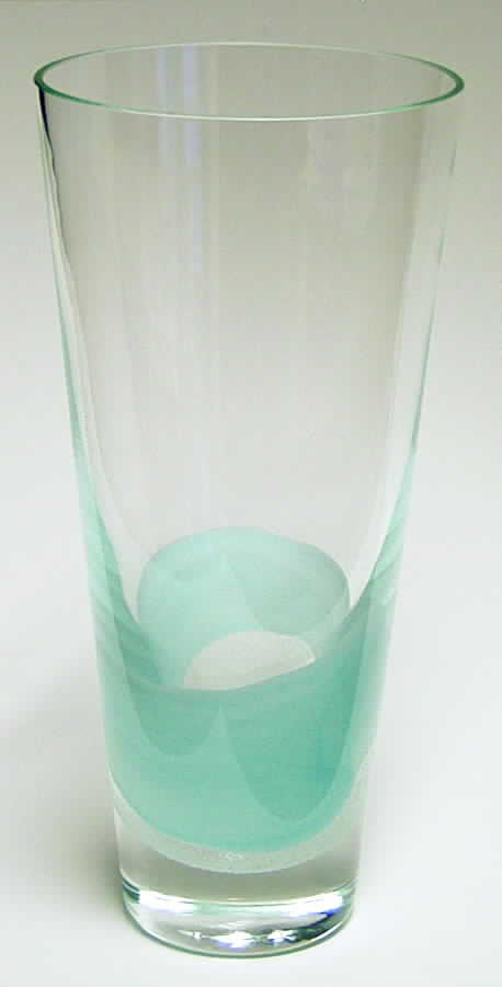 Shoreline Collection 10" Large Bouquet Vase-Sky Blue - Boxed by Caithness-1