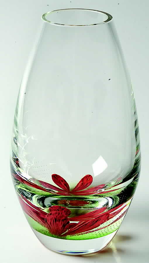 Oriental Lily Collection 7" Medium Teardrop Vase-Tiger  - No Box by Caithness-1