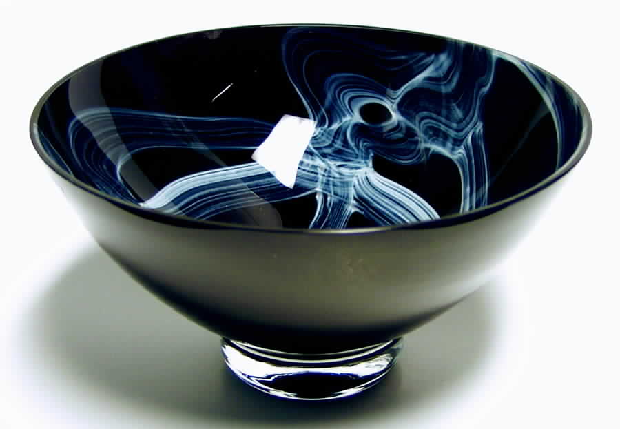 Marble Collection 9" Potpourri Bowl-Jet - Boxed by Caithness-1