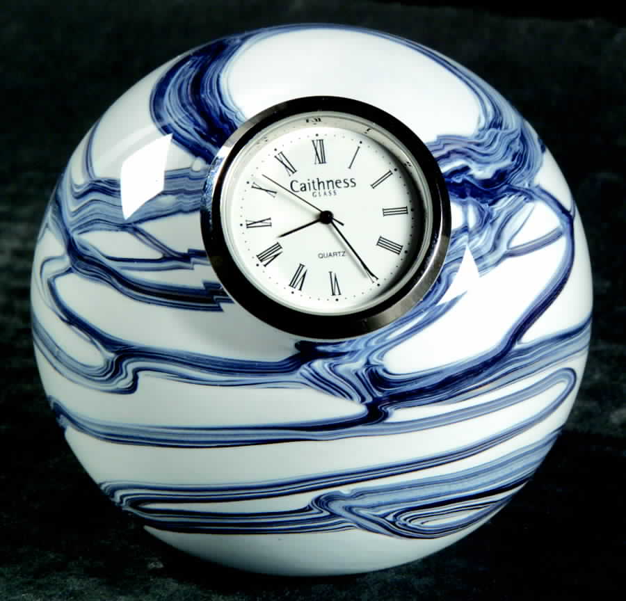 Marble Collection Clock-Ivory - No Box by Caithness-1