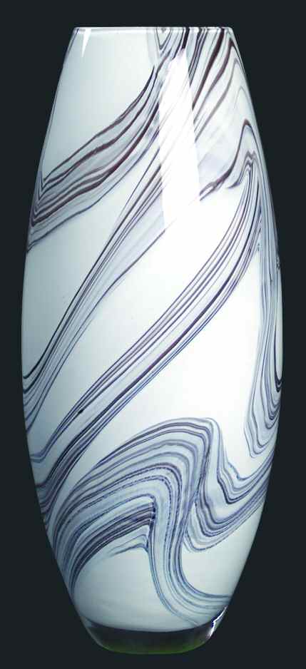 Marble Collection 9" Medium Teardrop Vase-Ivory - No Box by Caithness-1