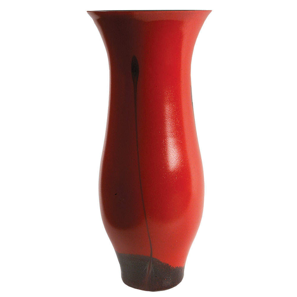 Ebony Collection 9" Flared Vase-Flame - Boxed by Caithness-1