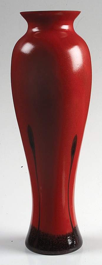 Ebony Collection 10" Chinese Vase-Flame - Boxed by Caithness-1