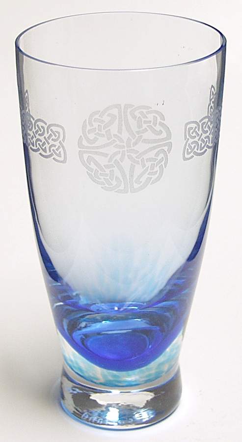 Celtic Myths Collection 6" Snowdrop Vase-Blue - Boxed by Caithness-1