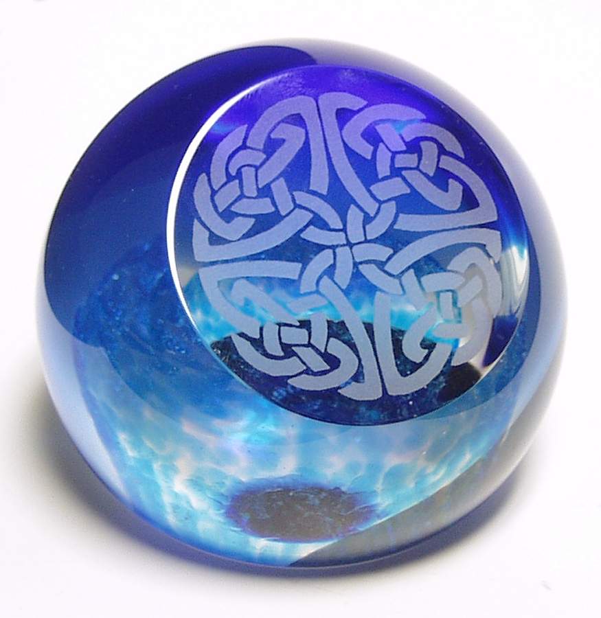 Celtic Myths Collection Paperweight-Blue - Boxed by Caithness-1