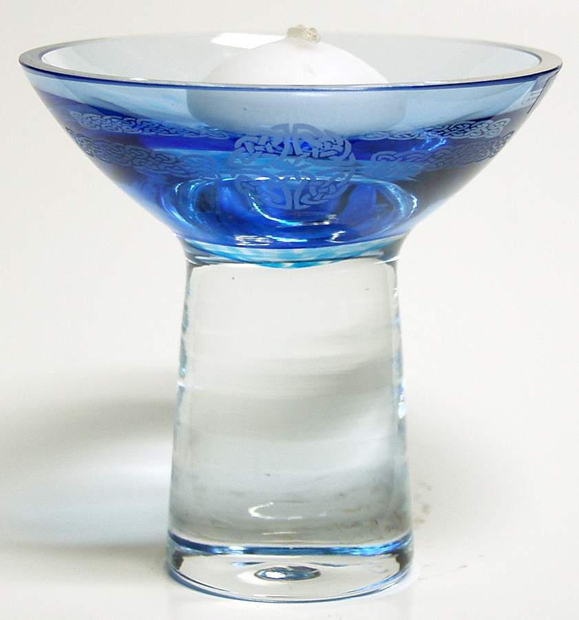 Celtic Myths Collection 4" Candle Holder-Blue - Boxed by Caithness-1