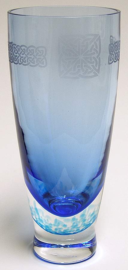 Celtic Myths Collection 8" Carnation Vase-Blue - No Box by Caithness-1