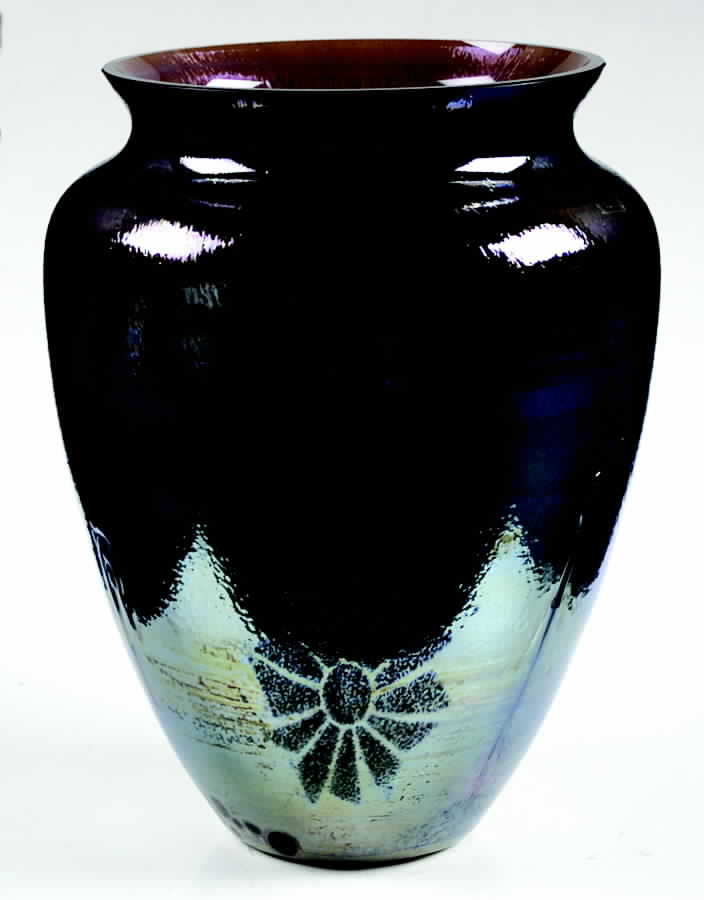 Alchemy Collection 8" Large Bouquet Vase-Pewter - With Box by Caithness-1