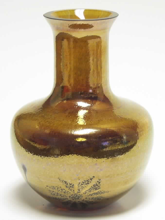 Alchemy Collection 6" Medium Long Neck Vase-Gold - Boxed by Caithness-1