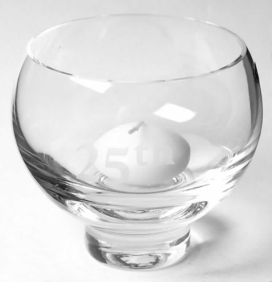 Occasions & Celebration Collection 25th Candleholder - Boxed by Caithness-1