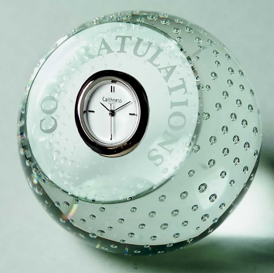 Occasions & Celebration Collection Congratulations Clock - Boxed by Caithness-1