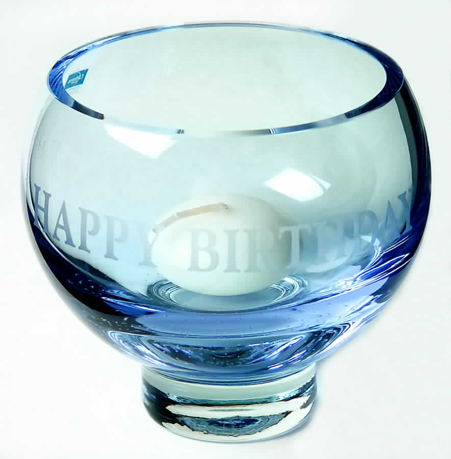 Occasions & Celebration Collection Happy Birthday Candleholder - Boxed by Caithness-1