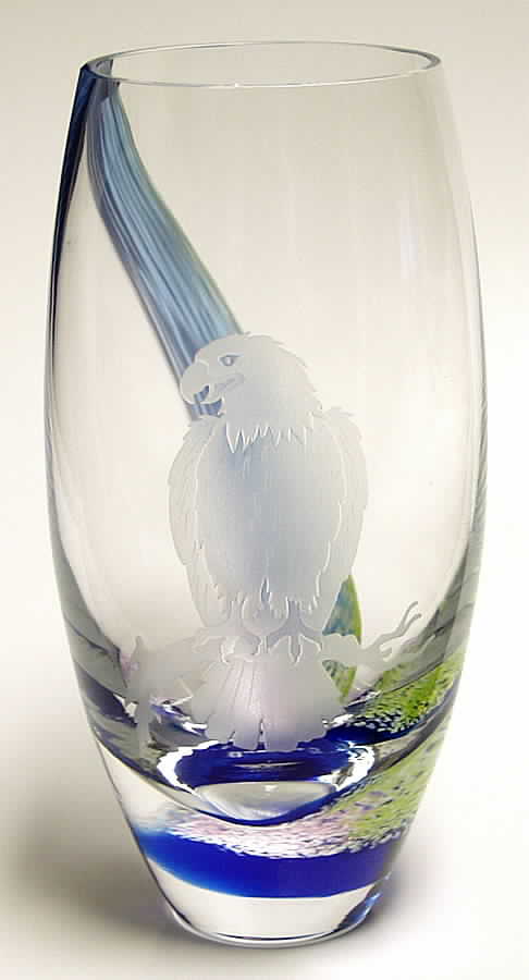 Images Collection Perched Bald Eagle Vase - Boxed by Caithness-1