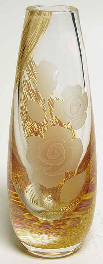 Images Collection Roses Teardrop Vase - No Box by Caithness-1