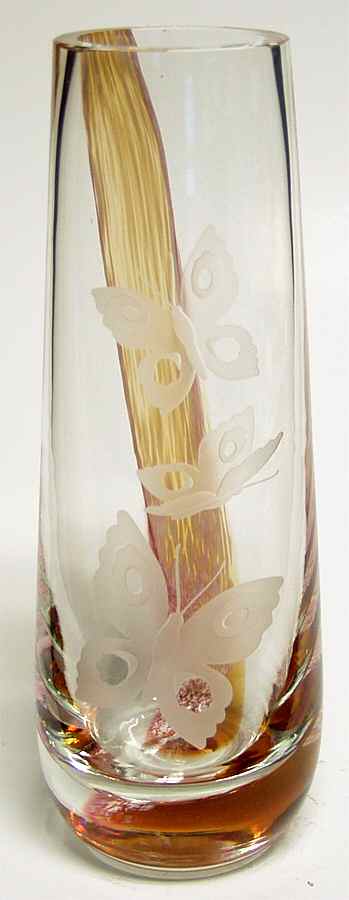 Images Collection Butterflies Straight Vase - Boxed by Caithness-1