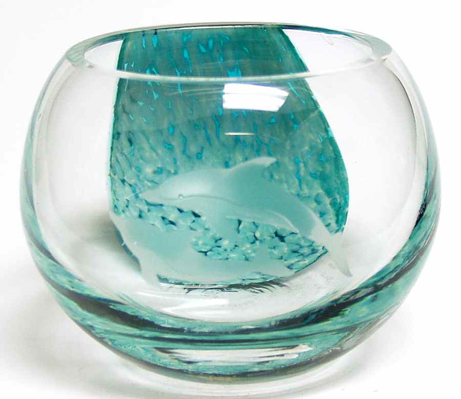 Images Collection Dolphins Trinket Bowl - Boxed by Caithness-1