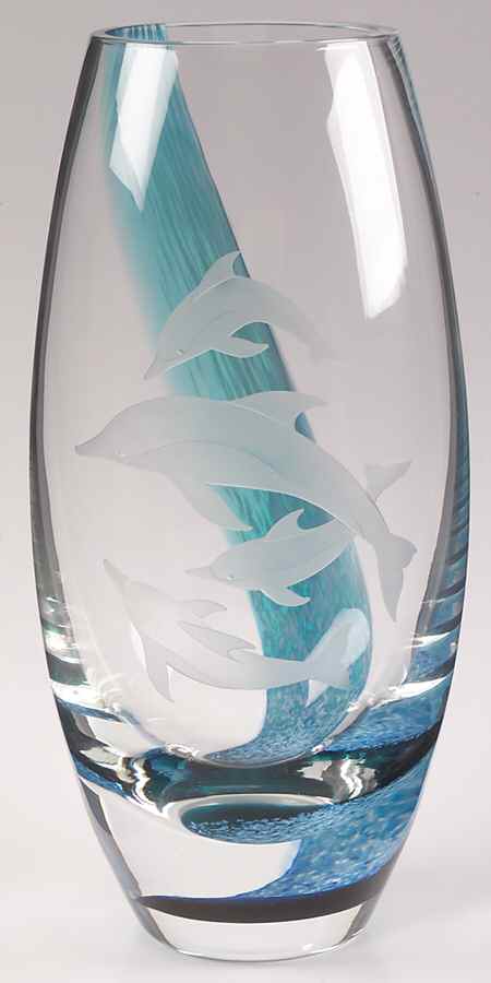 Images Collection Dolphins Statement Vase - No Box by Caithness-1