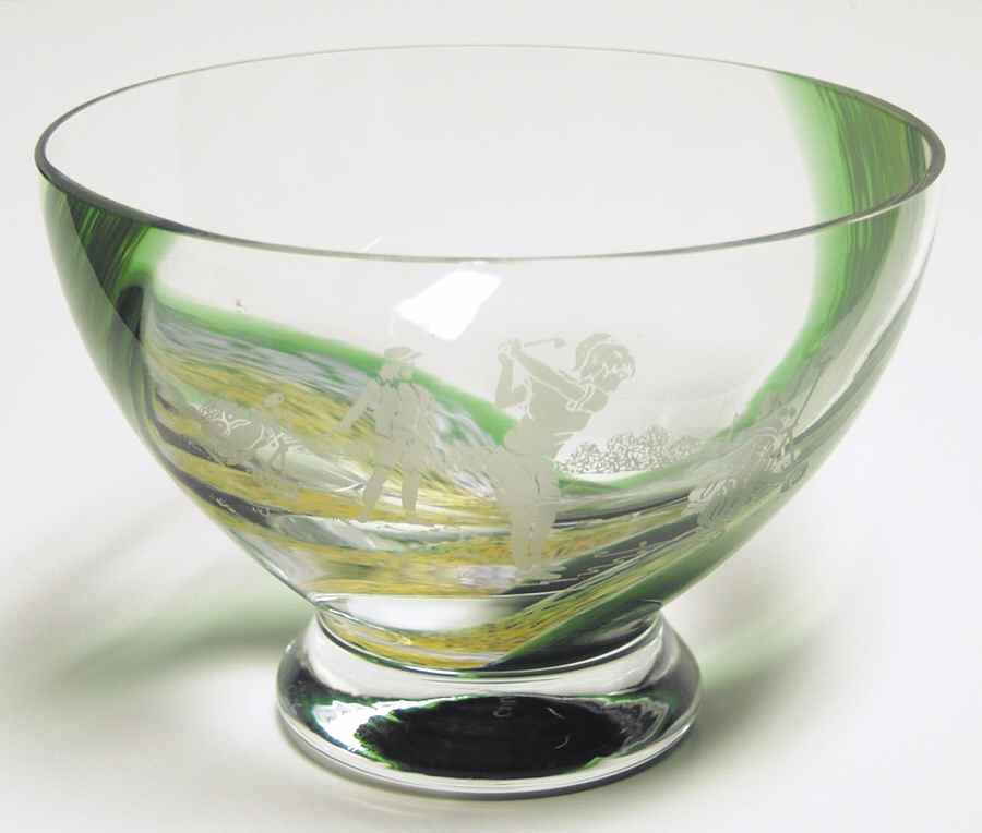 Images Collection 7" Golfing Lady's Bowl - Boxed by Caithness-1