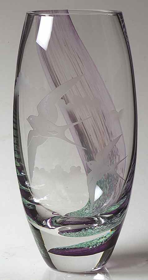 Images Collection 8" Swallow Barrell Vase - With Box by Caithness-1