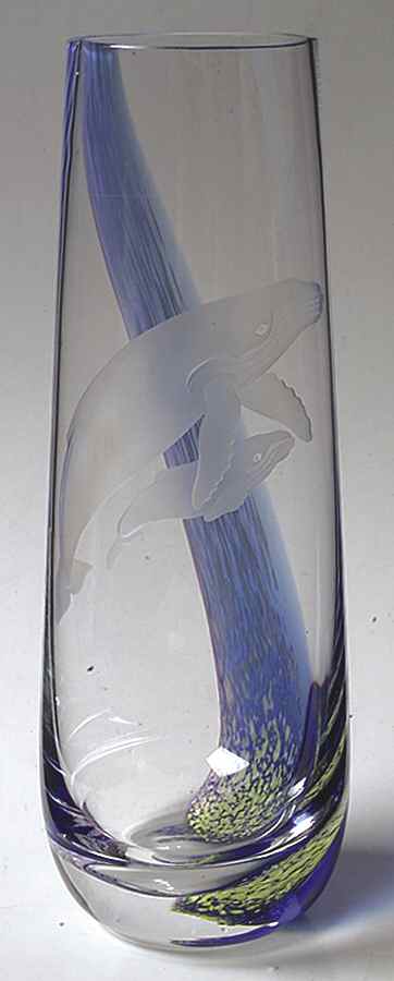 Images Collection 9" Humpback Whale Tall Vase - Boxed by Caithness-1