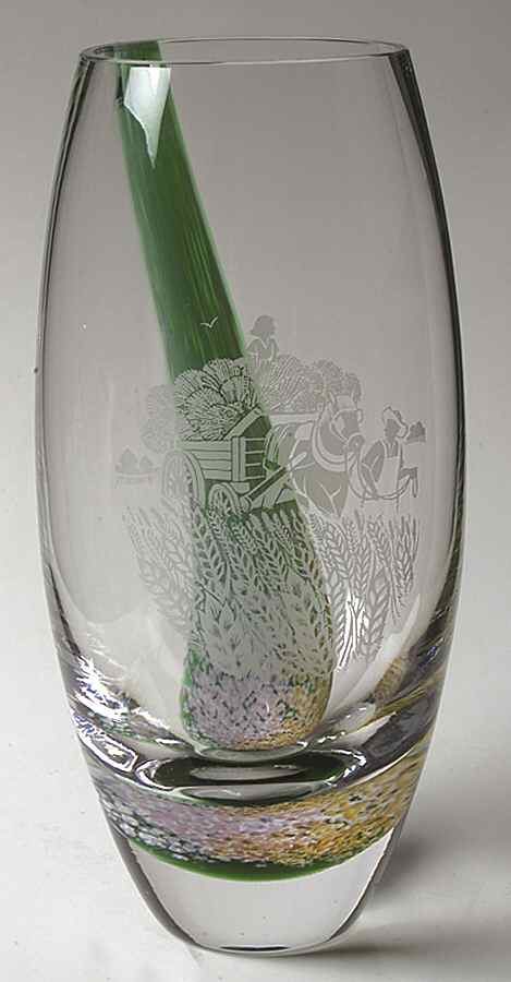Images Collection 8" Harvesting Barrel Vase - Boxed by Caithness-1