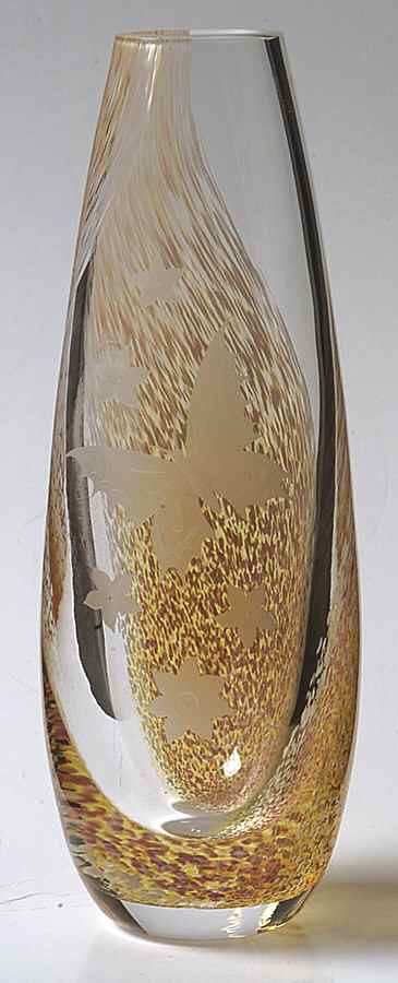 Images Collection 7" Butterfly Teardrop Vase - No Box by Caithness-1