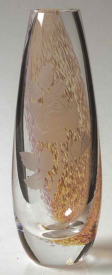 Images Collection 7" Roses Teardrop Vase - No Box by Caithness-1