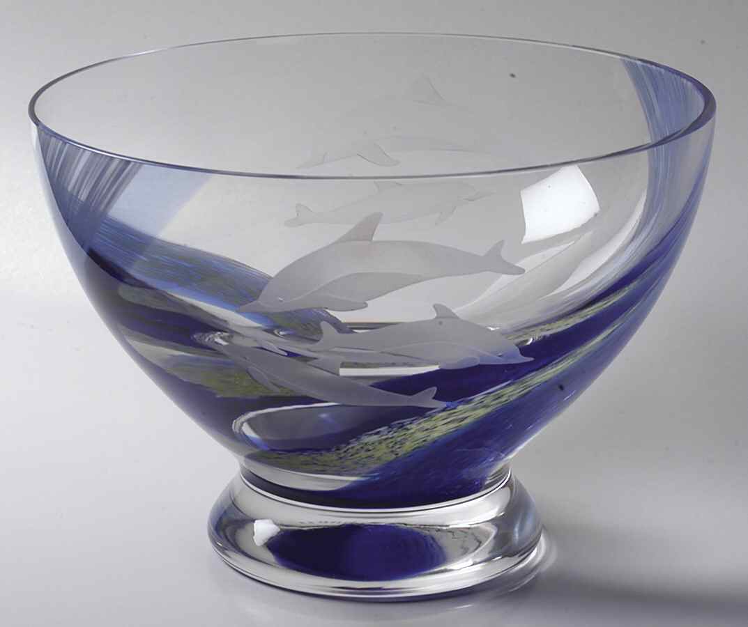 Images Collection 7" Dolphins Bowl - Boxed by Caithness-1