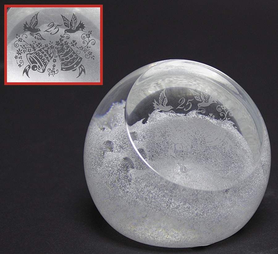 Occasions Paperweight Collection Celebration Silver - No Box by Caithness-1