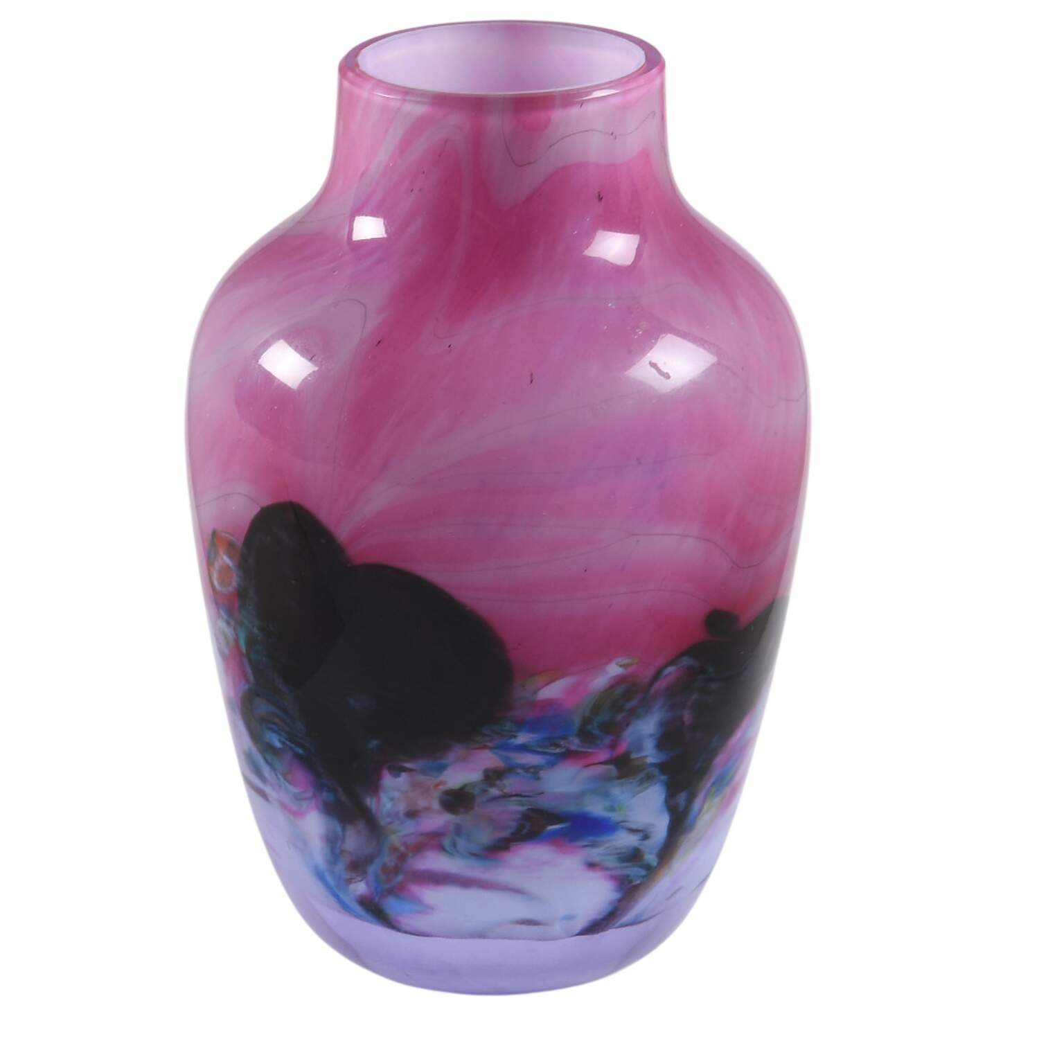 Caithness Giftware 4" Pink Cadenza Hearts Vase - No Box by Caithness-1
