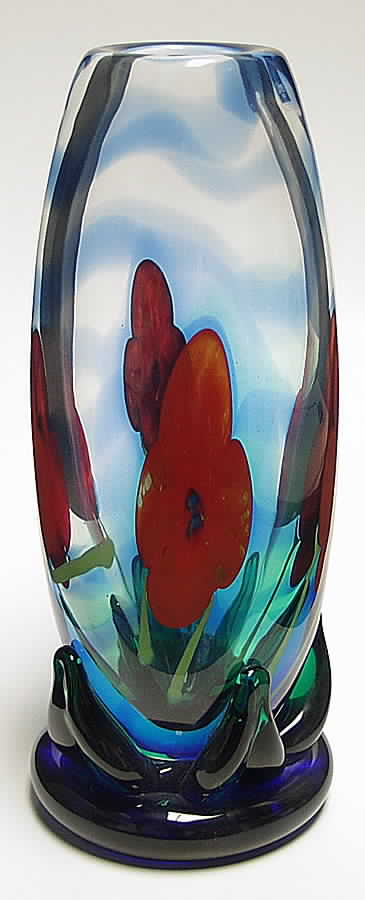 Caithness Giftware 8" Teardrop Vase-Poppy - Boxed by Caithness-1