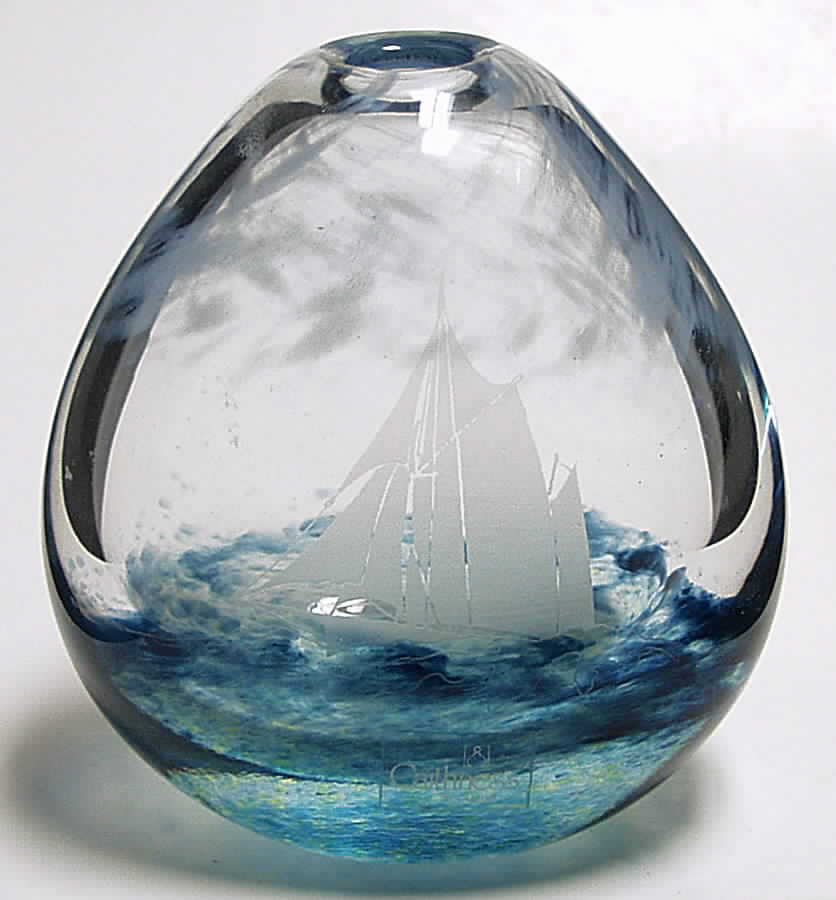 Caithness Giftware Yacht Vase/Paperweight - No Box by Caithness-1