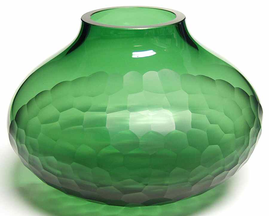 Caithness Giftware Flint Emerald Low Vase - Boxed by Caithness-1