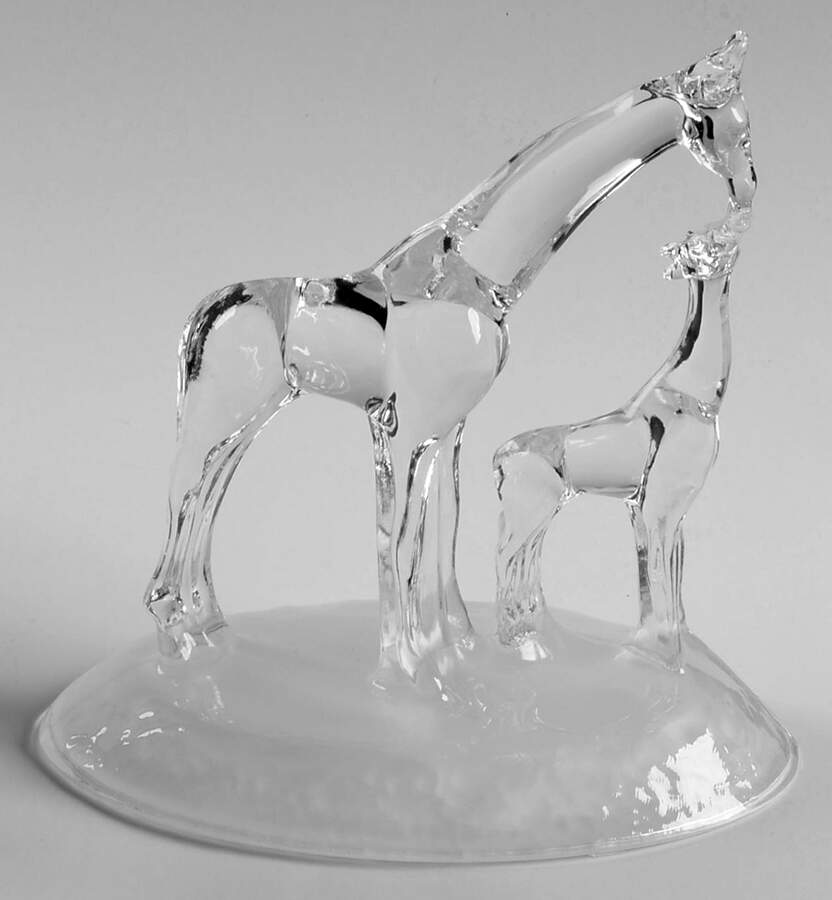 Animals & Figurines Giraffe Family - No Box by Cristal D'Arques - Durand-1