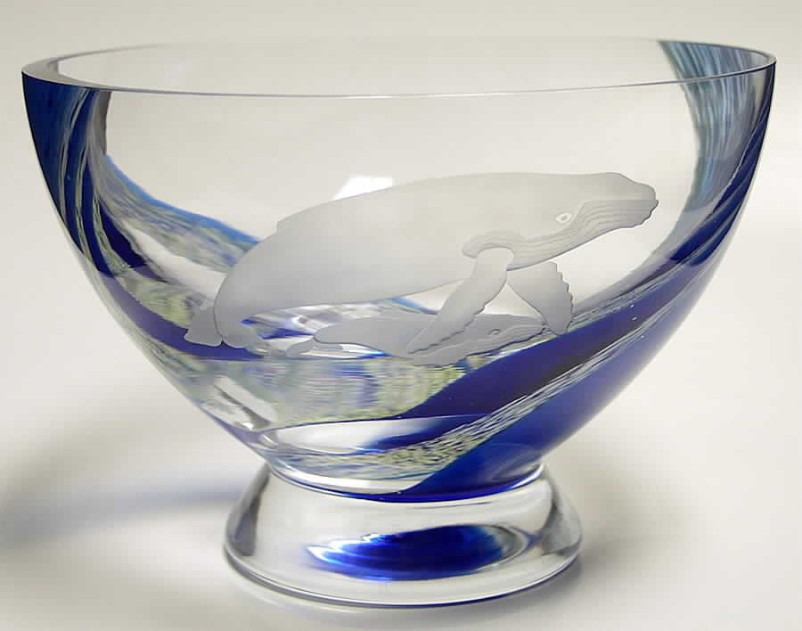 Northern Lights Collection Humpback Whale-Bowl-Large - Boxed by Caithness-1