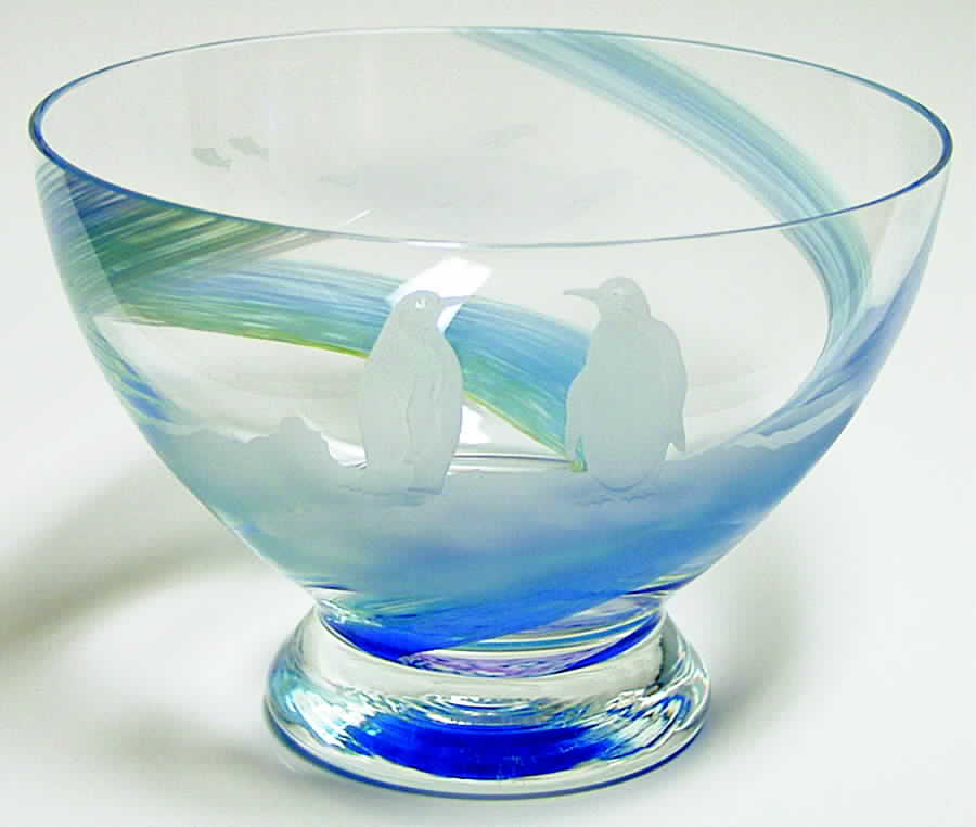 Northern Lights Collection Penguin Bowl - No Box by Caithness-1