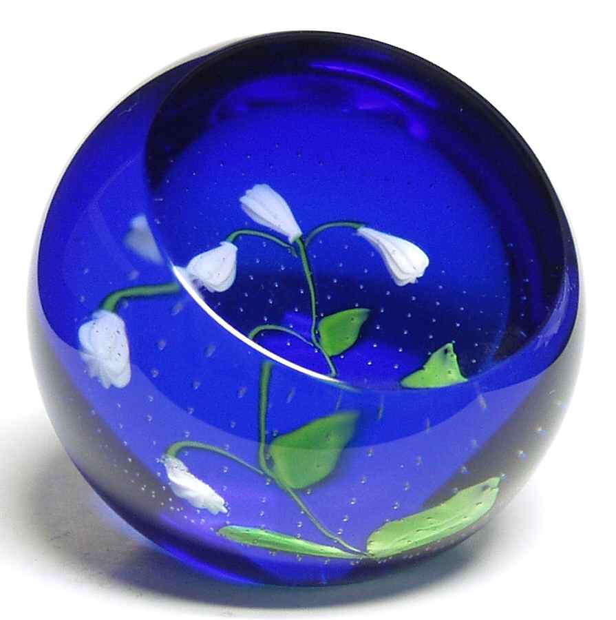 The Floral Year Paperweight May-Lily Of The Valley - Boxed by Caithness-1