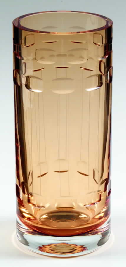 Art Deco Collection 10" Los Angeles Straight Vase-Gold - No Box by Caithness-1