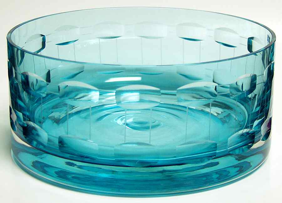 Art Deco Collection 8 1/2" Los Angeles Straight Bowl-Kingfis - Boxed by Caithness-1