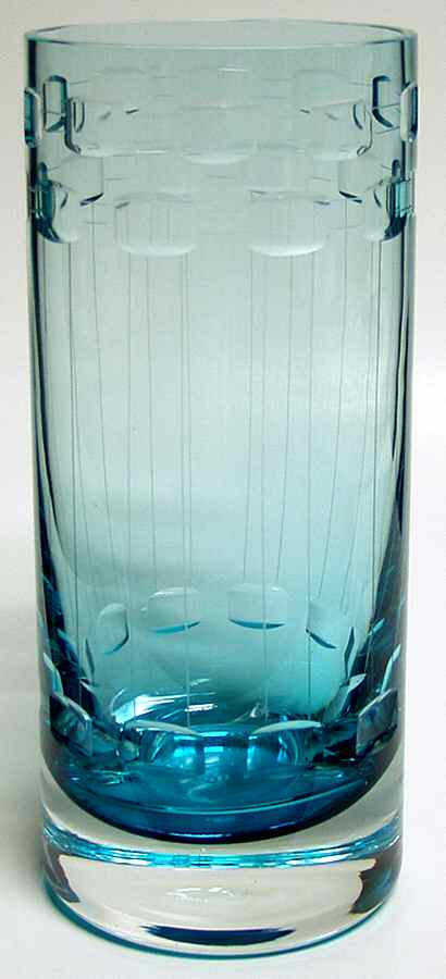 Art Deco Collection 10" Los Angeles Straight Vase-Kingfisher - No Box by Caithness-1