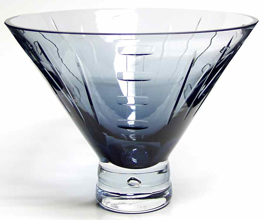 Art Deco Collection 10" Manhattan Tall Bowl-Blue - Boxed by Caithness-1