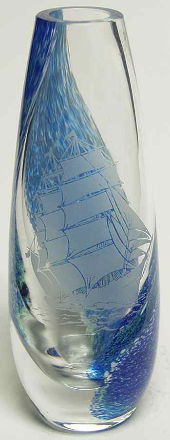 Clipper Ship Collection 7 1/4" Teardrop Vase - Boxed by Caithness-1