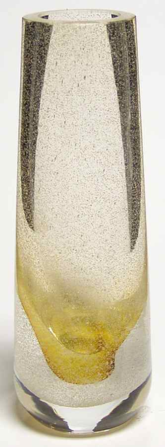 Crush Collection 6" Small Vase-Papaya - No Box by Caithness-1