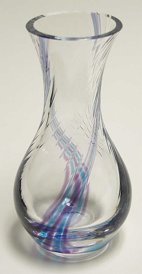 Flamenco Collection 6 1/2" Flower Vase-Dusk - Boxed by Caithness-1