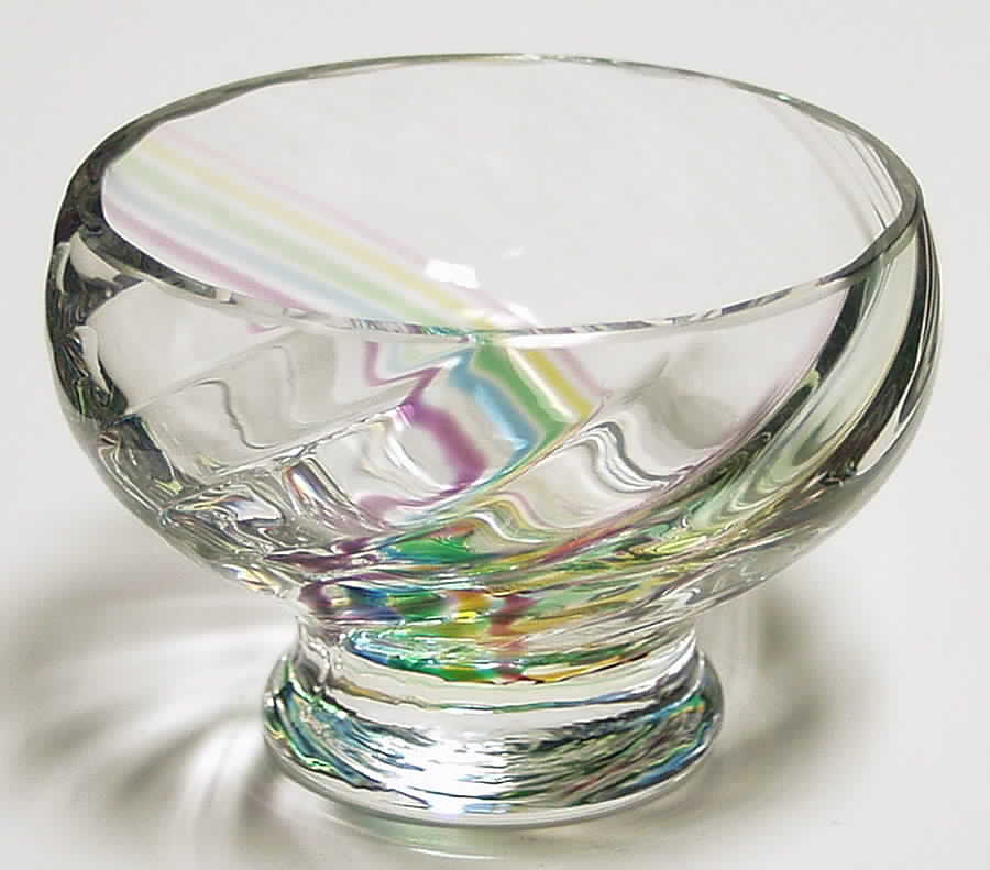 Flamenco Collection 3 3/4" Footed Bowl-Rainbow - Boxed by Caithness-1