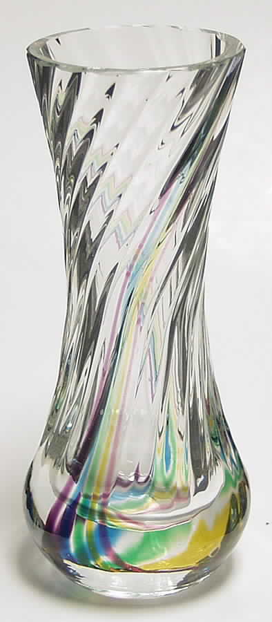 Flamenco Collection 5 3/4" Small Flared Vase-Rainbow - Boxed by Caithness-1