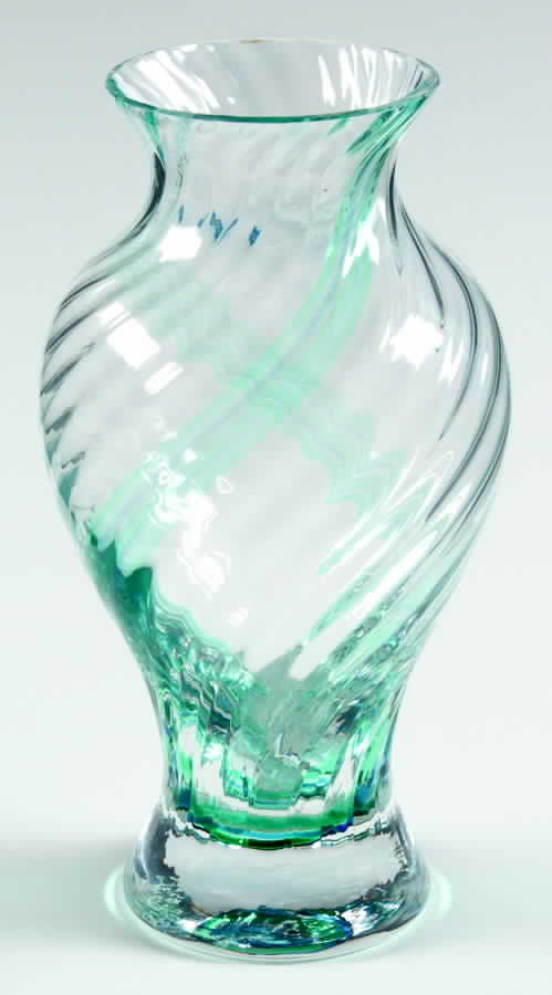 Flamenco Collection 8" Chinese Vase-Aquamarine - Boxed by Caithness-1