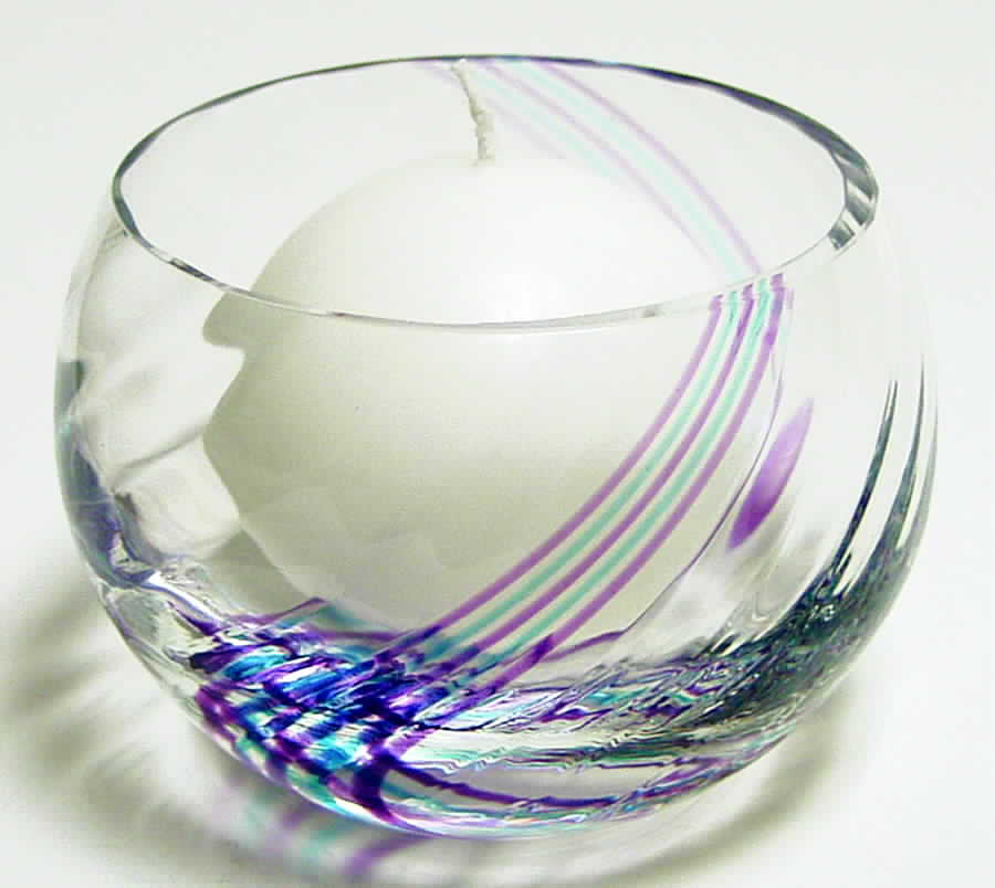 Flamenco Collection 5 1/4" Candle Bowl-Dusk - Boxed by Caithness-1