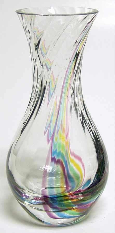Flamenco Collection 6 1/2" Flower Vase-Rainbow - Boxed by Caithness-1