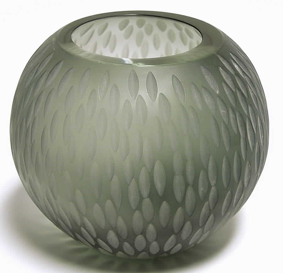 Rough Cuts Collection 4 3/4" Round Bowl-Smoke - Boxed by Caithness-1